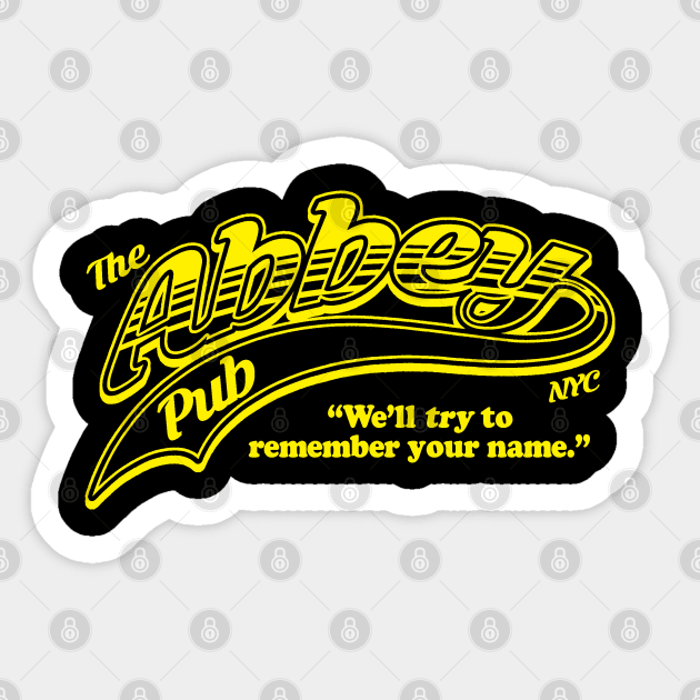Abbey Pub NYC - "Cheers" style design. Sticker by UselessRob